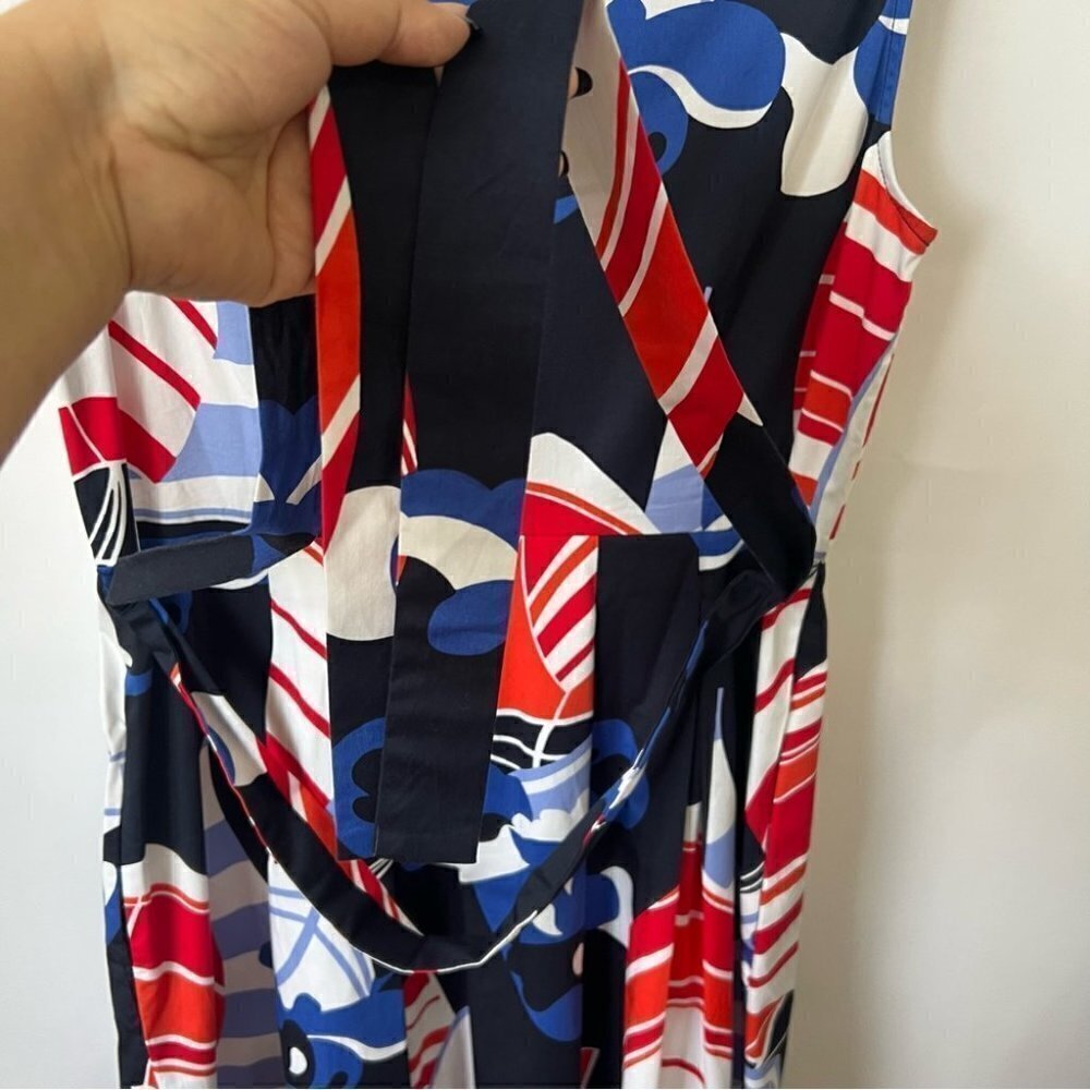 Nwot - Talbots Multi-Color Button Up Sleeveless Collared Dress. Size: 8. - Picture 9 of 12